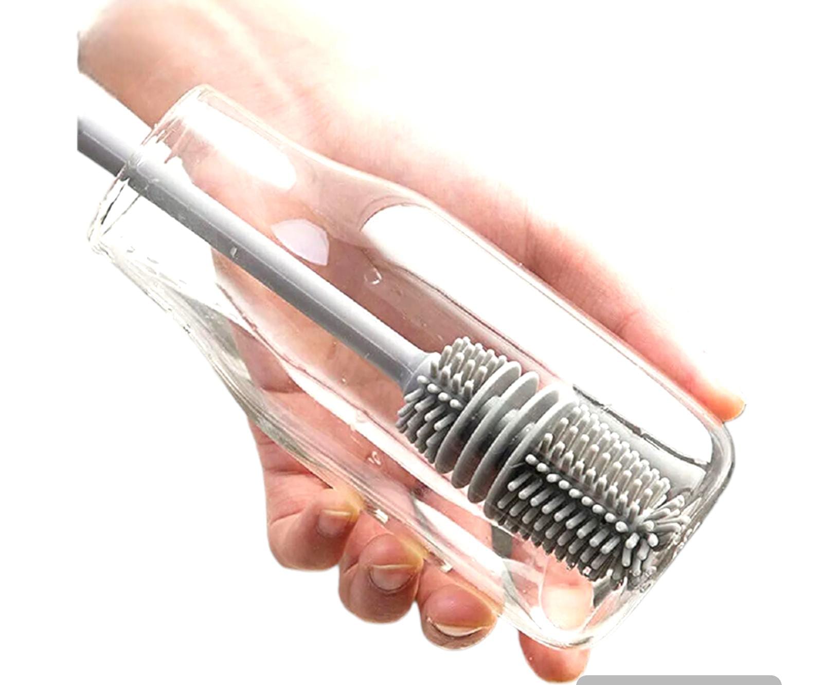 Long Handle Silicone Bottle Cleaner Brush for Washing Water Bottle